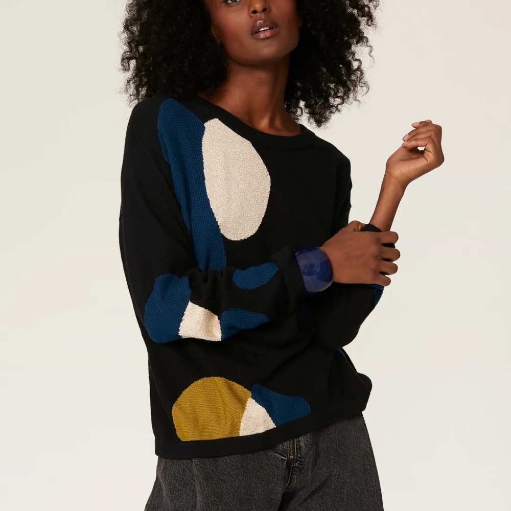 Elk Abstract Black Poppy Sweater - Picture 2 of 3